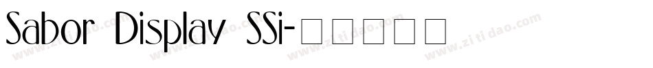 Sabor Display SSi字体转换